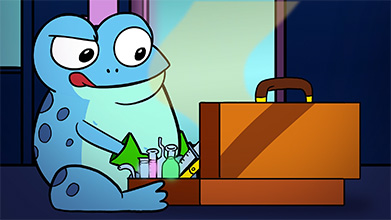 STAB season 1 episode 2 thumbnail which shows the support of CROAK