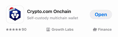 STEP 1: Download Crypto.com Onchain wallet in your App Store.